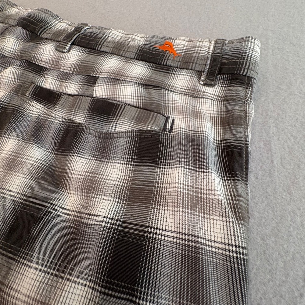 Tommy Bahama Paradise Tech Men Gray Plaid Shorts 36 (~38) Stretch‎ Nylon Blend - Picture 9 of 10